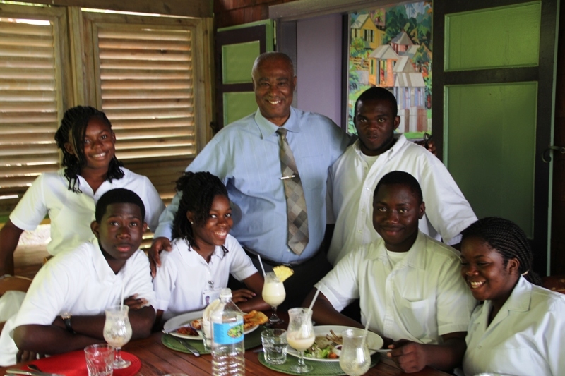 Nevis debating team with Premier of Nevis, Hon. Joseph Parry